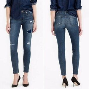 🍀3/$30 J crew distressed patch toothpick skinny jeans